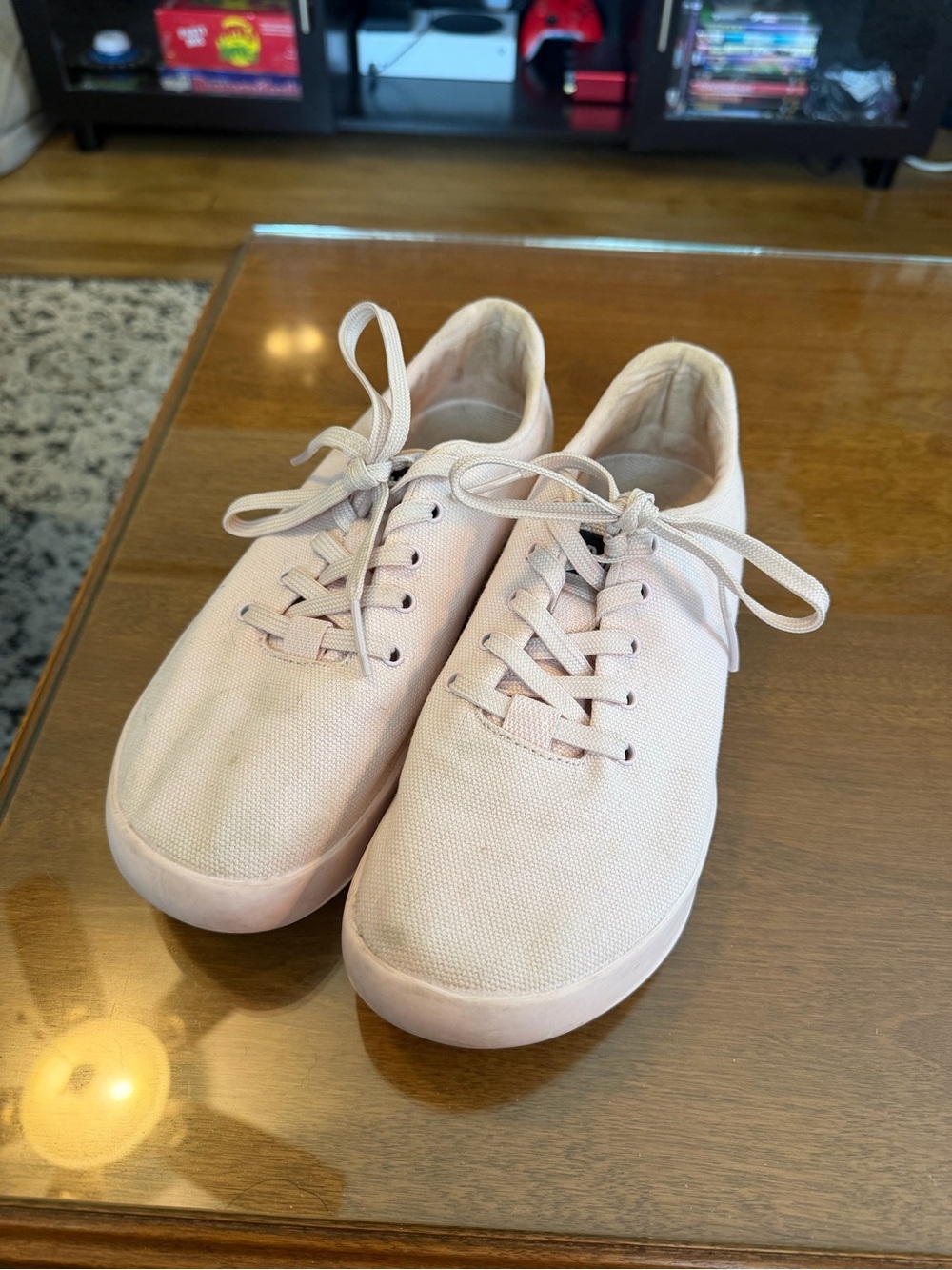 NOBULL Pale Pink Canvas Lace-Up Trainer